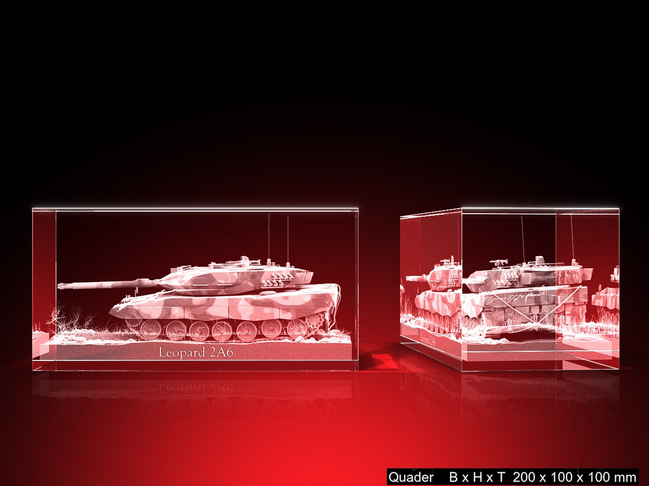 Leopard 2A6 Glasfoto Quader GEO