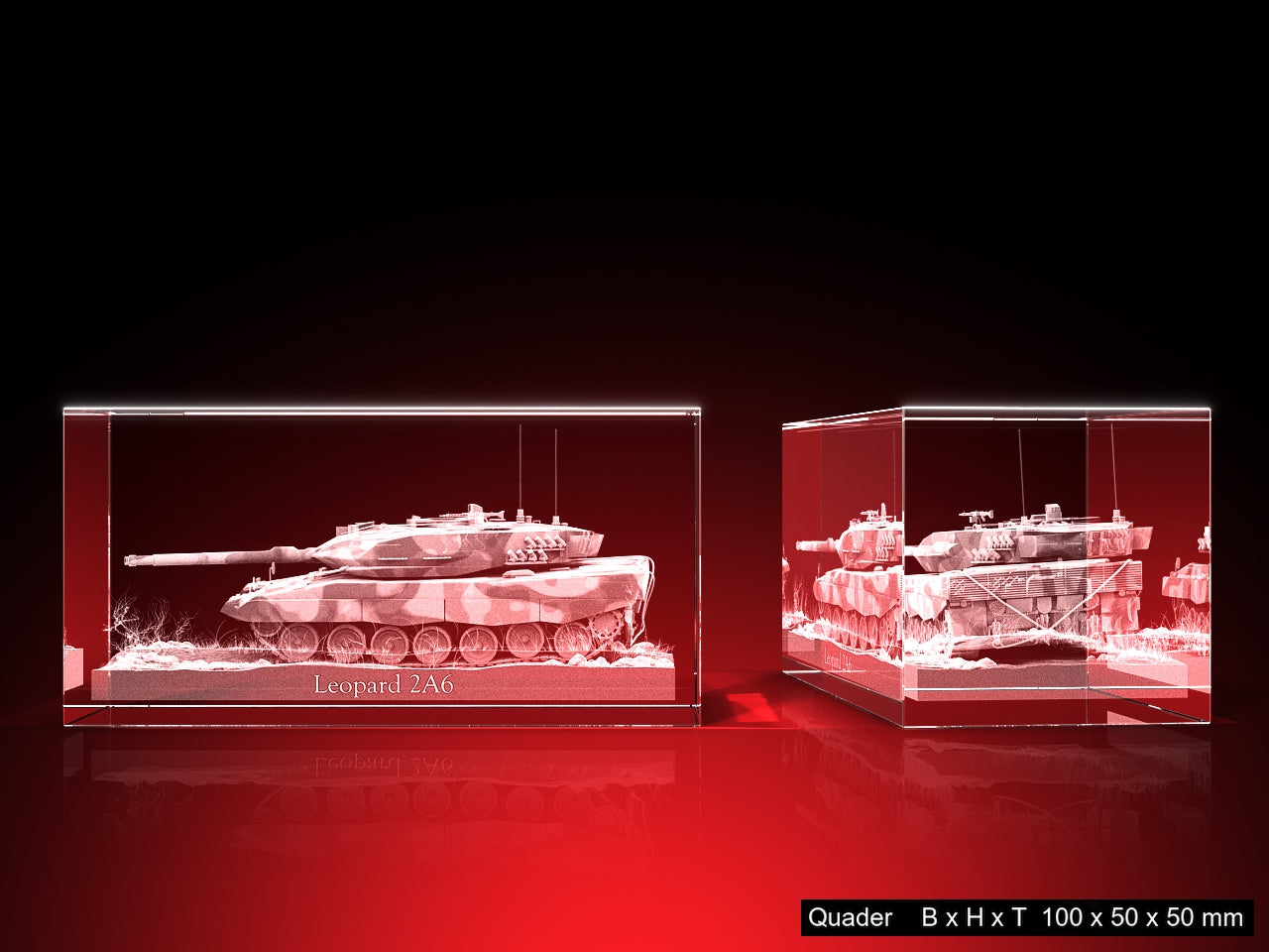 Leopard 2A6 Glasfoto Quader GEO