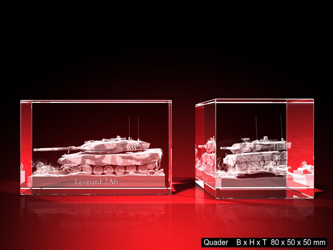 Leopard 2A6 Glasfoto Quader GEO